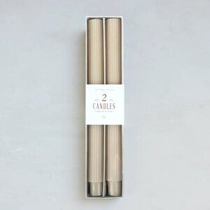 The Floral Society brand 10" Fancy Taper Candles in color Parchment